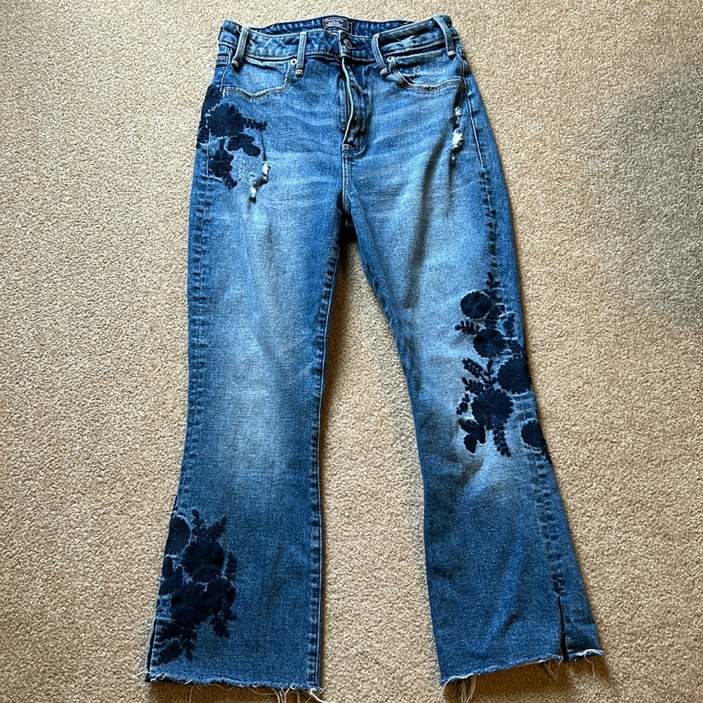 Abercrombie and Fitch Simone high-rise ankle flare